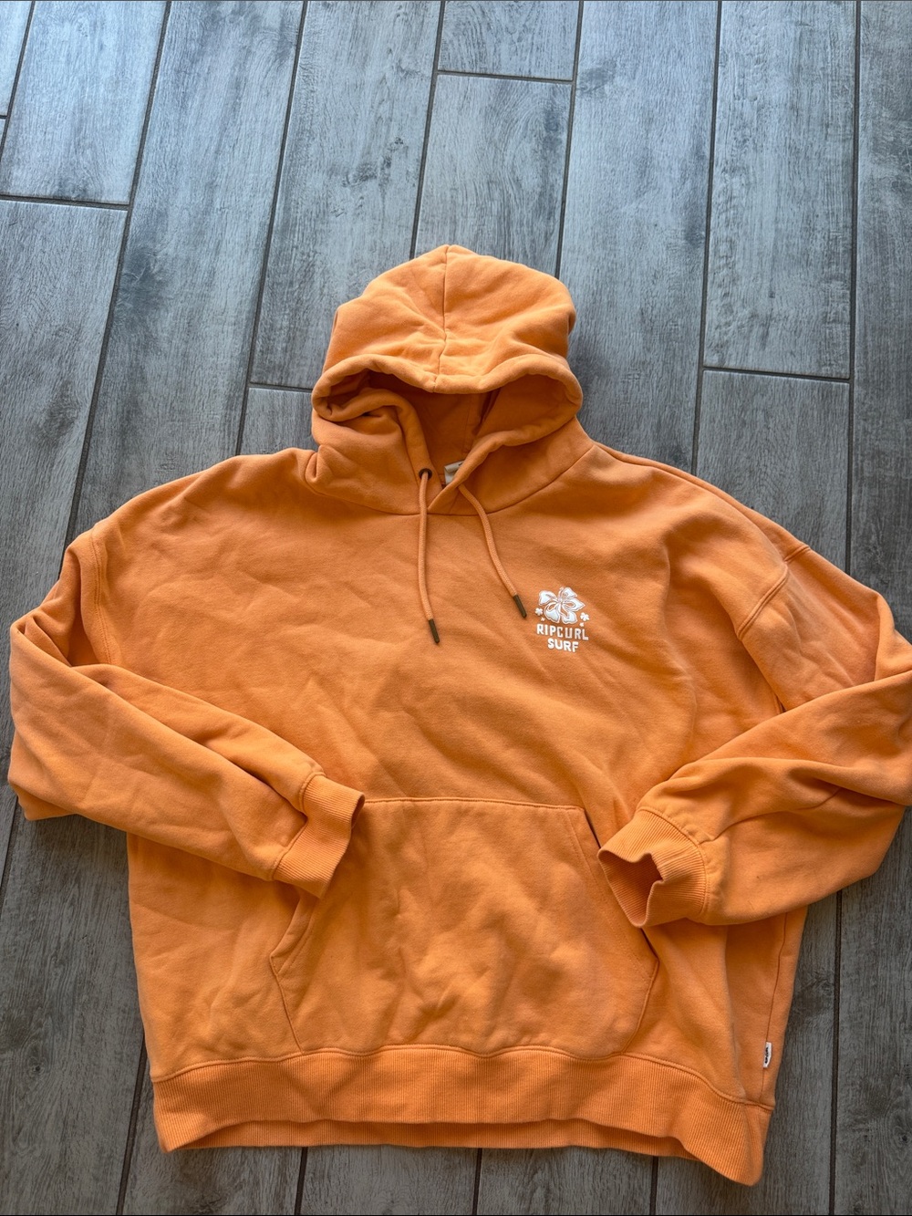 Rip Curl Coral Orange Pullover Hoodie Vintage